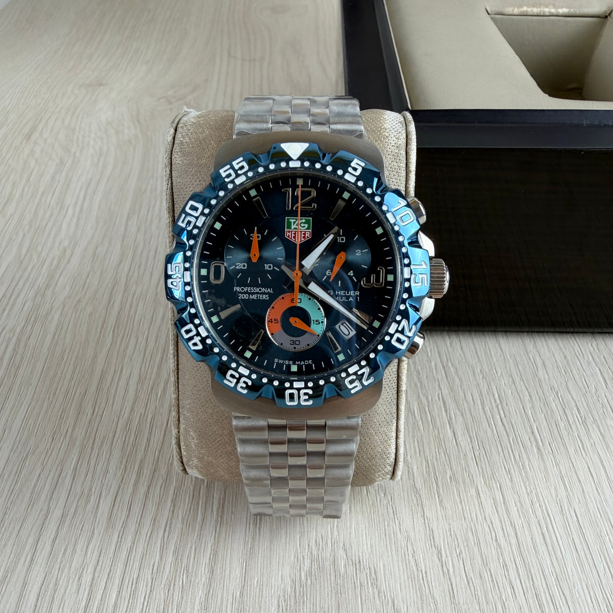 TAG HEUER F1 FORMULA 1 PRATA AZUL 44MM