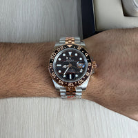 ROLEX GMT MASTER II MISTO ROSE PRETO JUBILEU 40MM