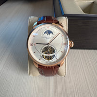 PATEK PHILIPPE ROSE COURO AUTOMATICO 43MM