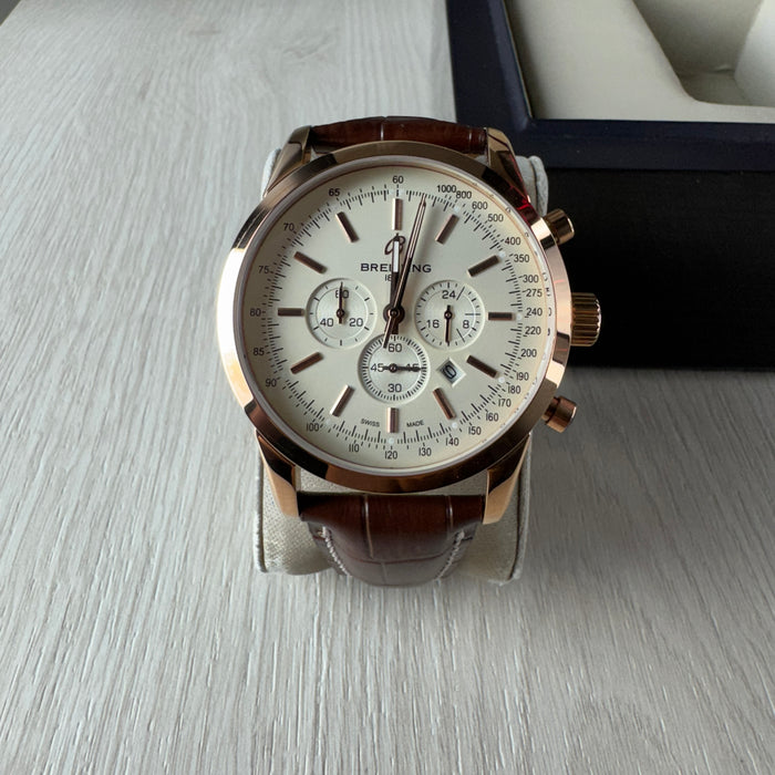 BREITLING TRANSOCEAN ROSE COURO 44MM