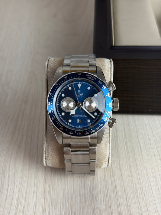 TUDOR BLACK BAY PRATA AZUL 41M