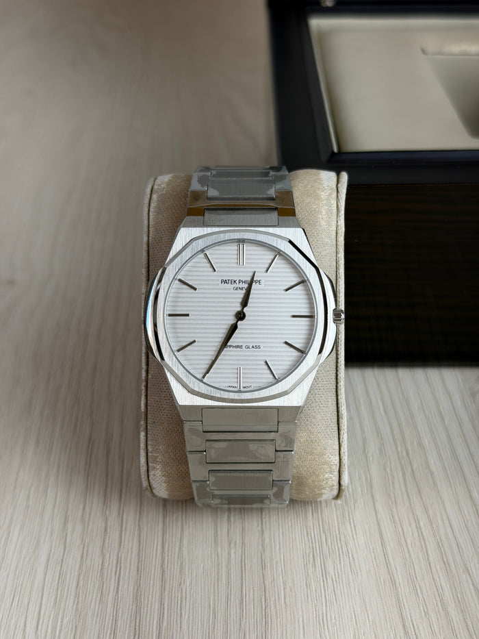 PATEK PHILIPPE MOEDA SLIM PRATA BRANCO 42MM