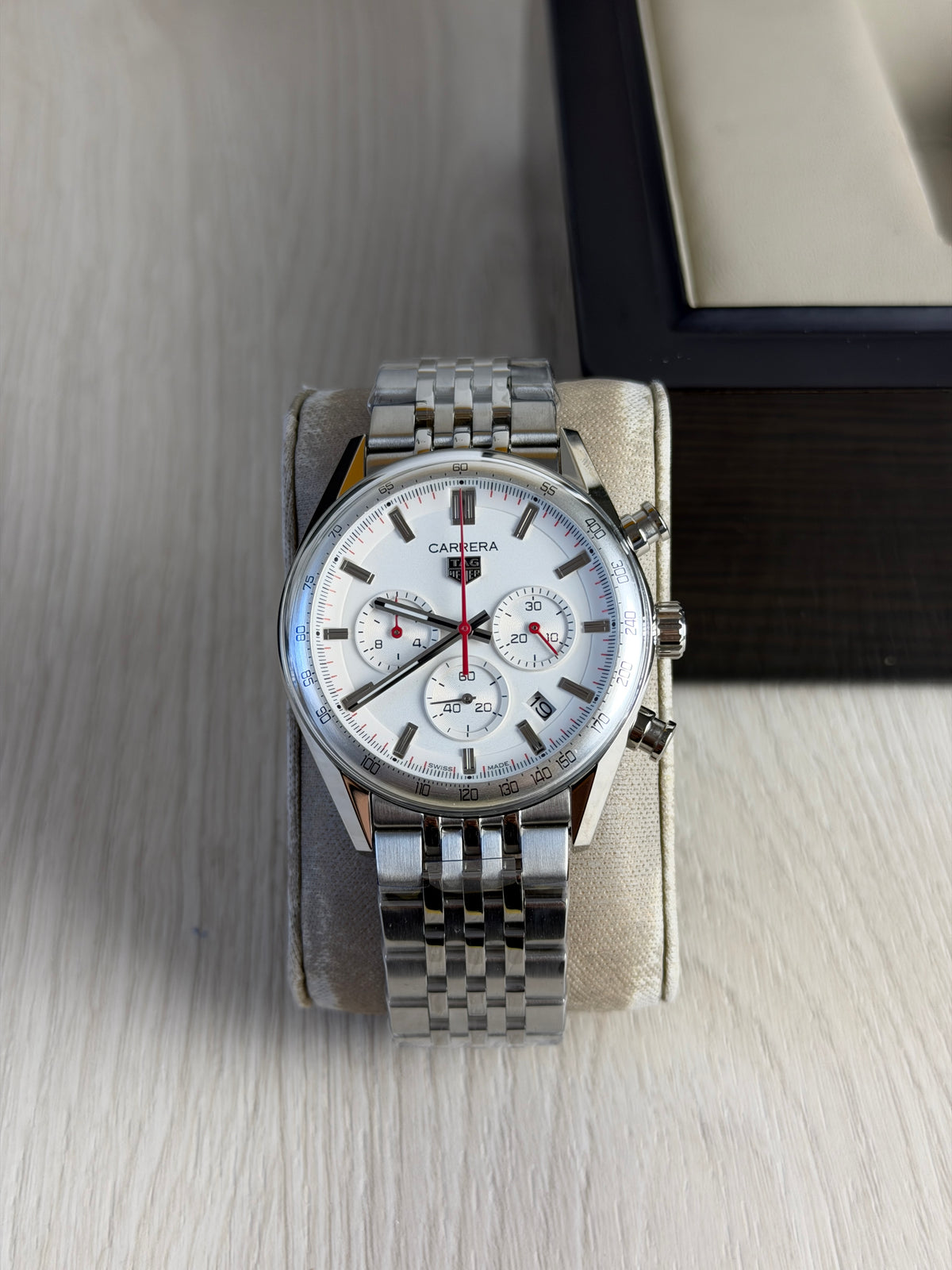 TAG HEUER CARRERA PRATA BRANCO 41MM