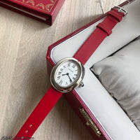 CARTIER BAIGNOIRE PRATA COURO 32MM FEMININO