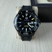 TAG HEUER AQUARACER PRETO BORRACHA AUTOMÁTICO 43MM