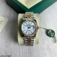 ROLEX DATEJUST MISTO ROSE BRANCO FEMININO 36MM