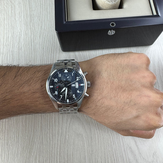 IWC TOP GUN PRATA PRETO AUTOMÁTICO 44MM