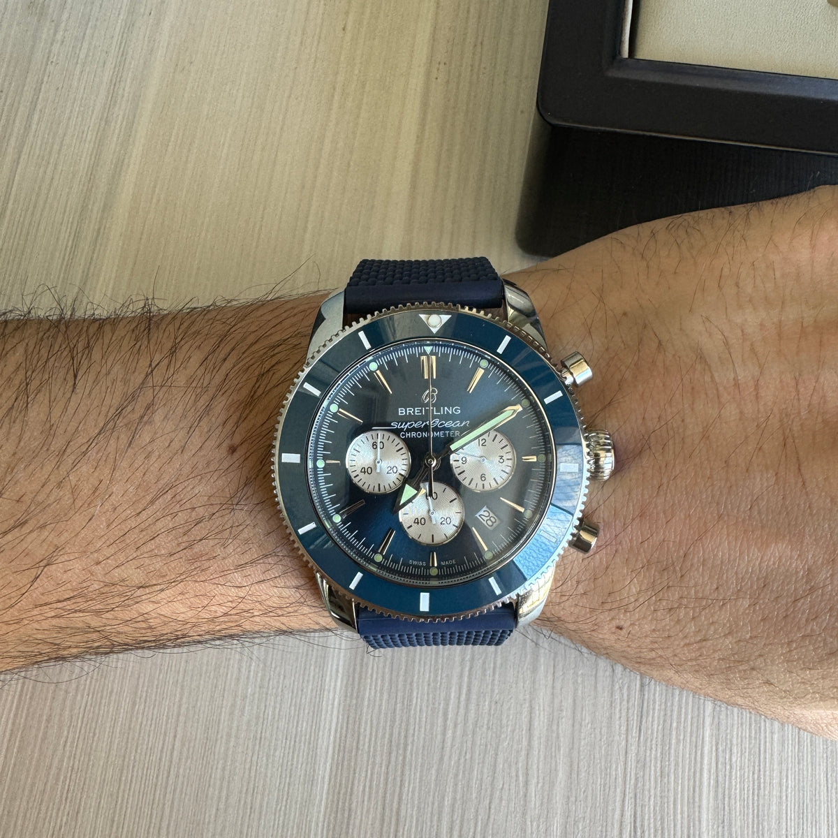 BREITLING SUPEROCEAN AZUL BORRACHA 46MM