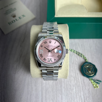 ROLEX DATEJUST PRATA ROSA BRILHANTES FEMININO 36MM