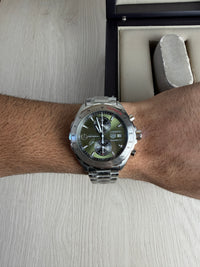 TAG HEUER CARRERA AMG PRATA VERDE 43MM