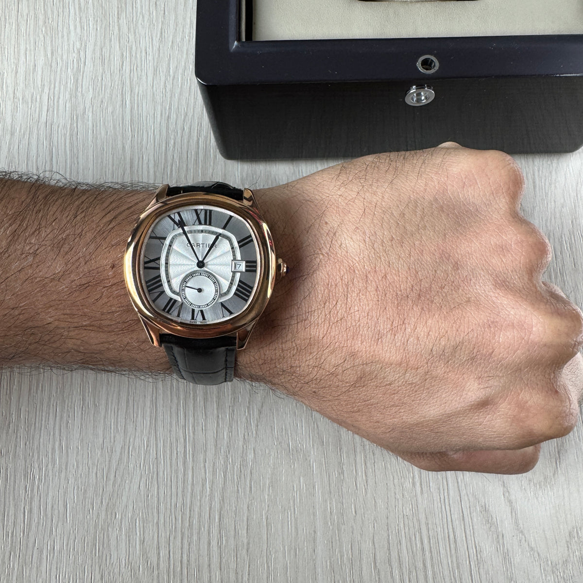 CARTIER DRIVE ROSE BRANCO COURO 41MM