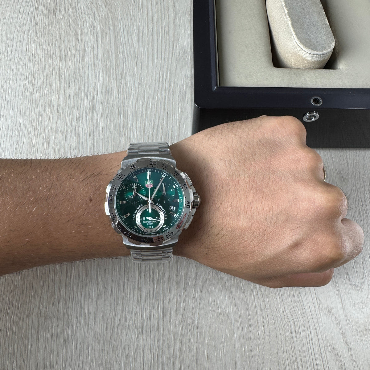 TAG HEUER F1 FORMULA 1 PRATA VERDE 44MM