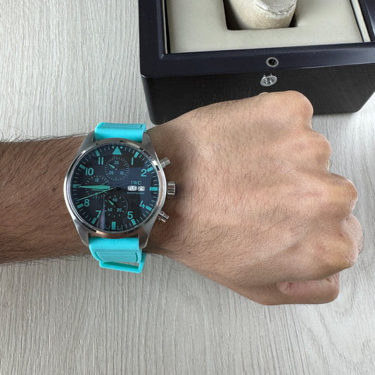IWC TOP GUN PRATA AZUL AUTOMÁTICO 44MM
