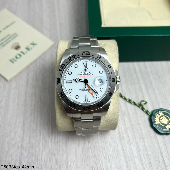 ROLEX EXPLORER II PRATA BRANCO 40MM