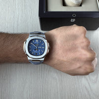 PATEK PHILIPPE NAUTILUS PRATA AZUL 40MM