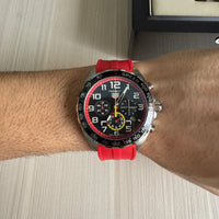 TAG HEUER F1 FORMULA 1 PRATA VERMELHO 43MM
