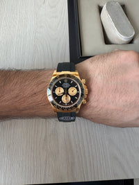 ROLEX DAYTONA DOURADO COURO + BORRACHA 40MM