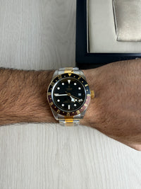 TUDOR BLACK BAY PRATA DOURADO PRETO 41MM