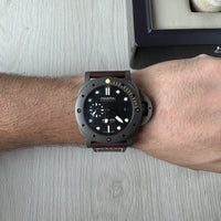 PANERAI SUBMERSIBLE CINZA COURO 47MM