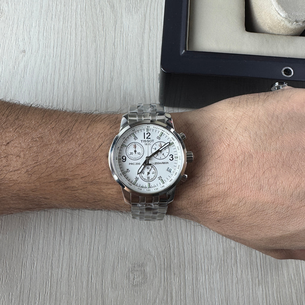 TISSOT PRC200 PRATA BRANCO 39MM