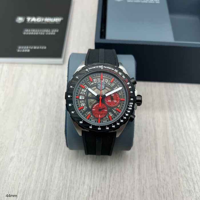 TAG HEUER MONZA PRATA VERMELHO 43MM