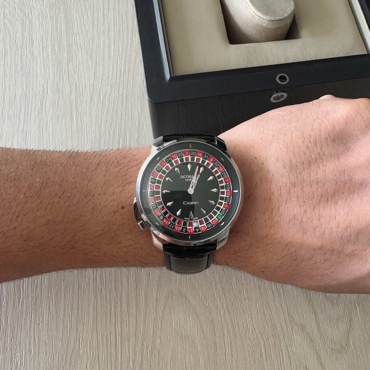 JACOB & CO CASSINO PRATA PRETO 44MM