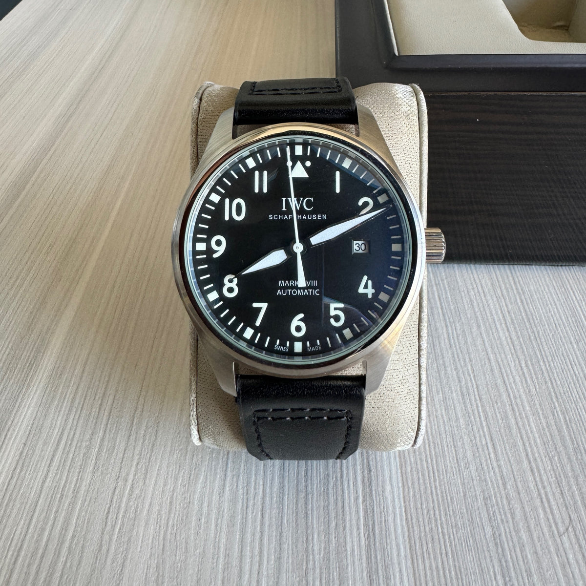 IWC MARK XVIII PRATA COURO AUTOMÁTICO 41MM