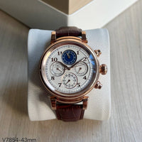 IWC DA VINCI ROSE BRANCO COURO 43MM