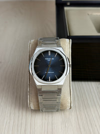 PATEK PHILIPPE MOEDA SLIM PRATA AZUL 42MM