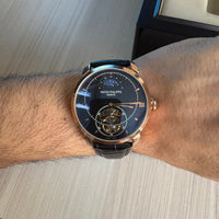 PATEK PHILIPPE ROSE PRETO COURO AUTOMATICO 43MM