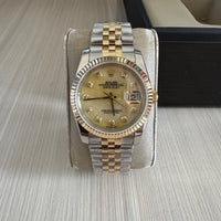 ROLEX DATEJUST MISTO DOURADO JUBILEU FEMININO 36MM