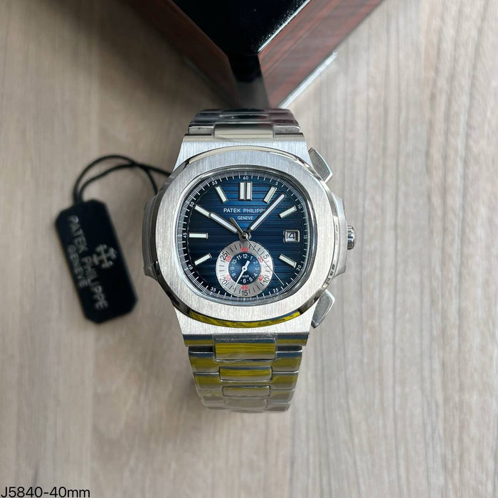 PATEK PHILIPPE NAUTILUS PRATA AZUL 40MM