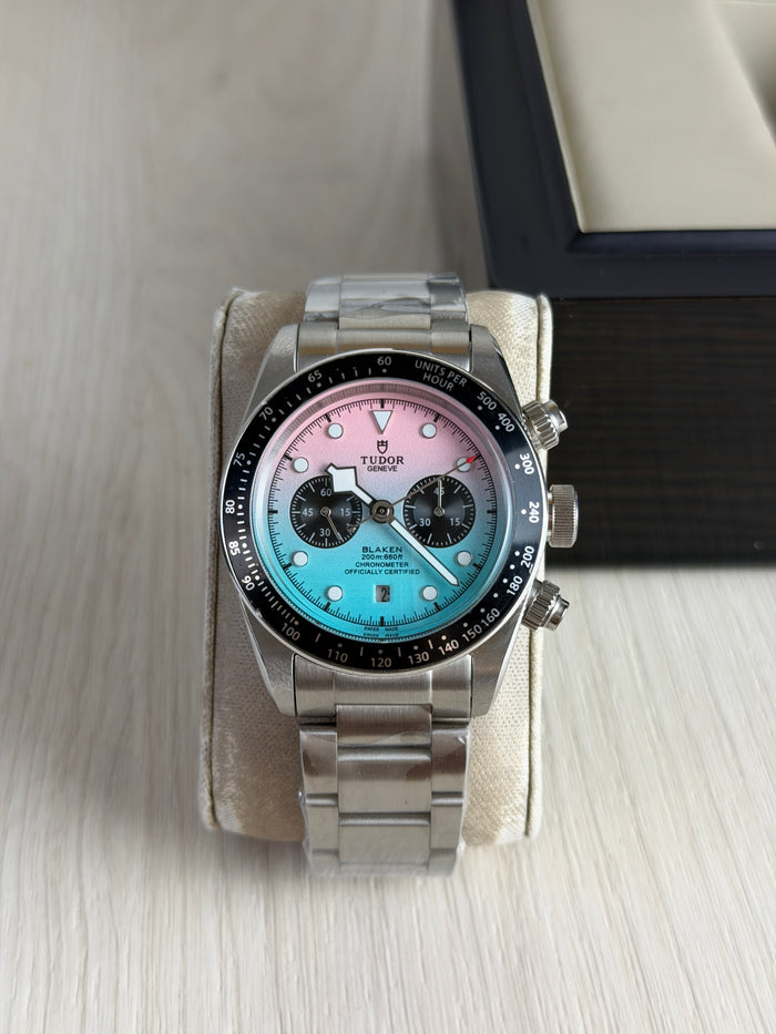 TUDOR BLACK BAY PRATA AZUL ROSA 41M