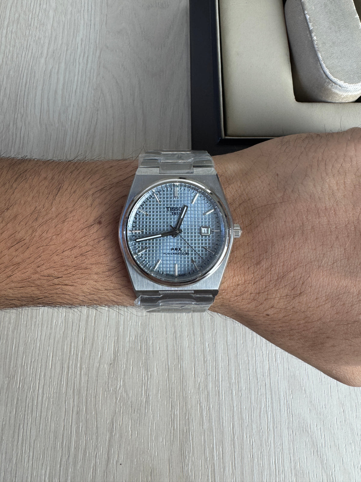 TISSOT PRX PRATA AZUL 40MM