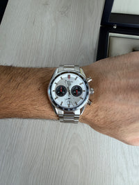 TAG HEUER CARRERA PRATA BRANCO 41MM