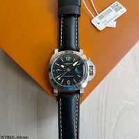 PANERAI LUMINOR GMT PRATA COURO 44MM