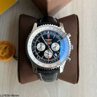 BREITLING NAVITIMER PRETO COURO 46MM