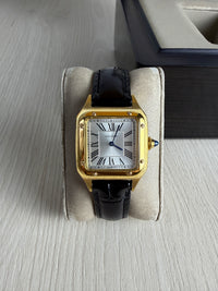 CARTIER SANTOS DUMONT DOURADO SMALL 28MM X 38MM FEMININO