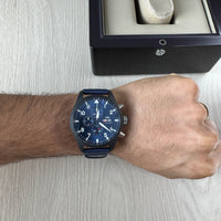 IWC PILOT TOP GUN PRETO AZUL 44M