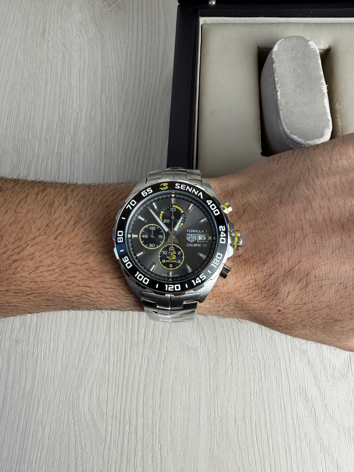 TAG HEUER SENNA PRATA PRETO 43MM