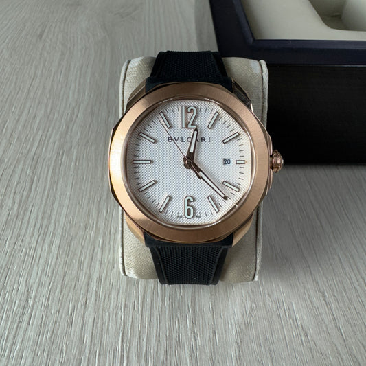 BVLGARI OCTO ROSE BRANCO 44MM