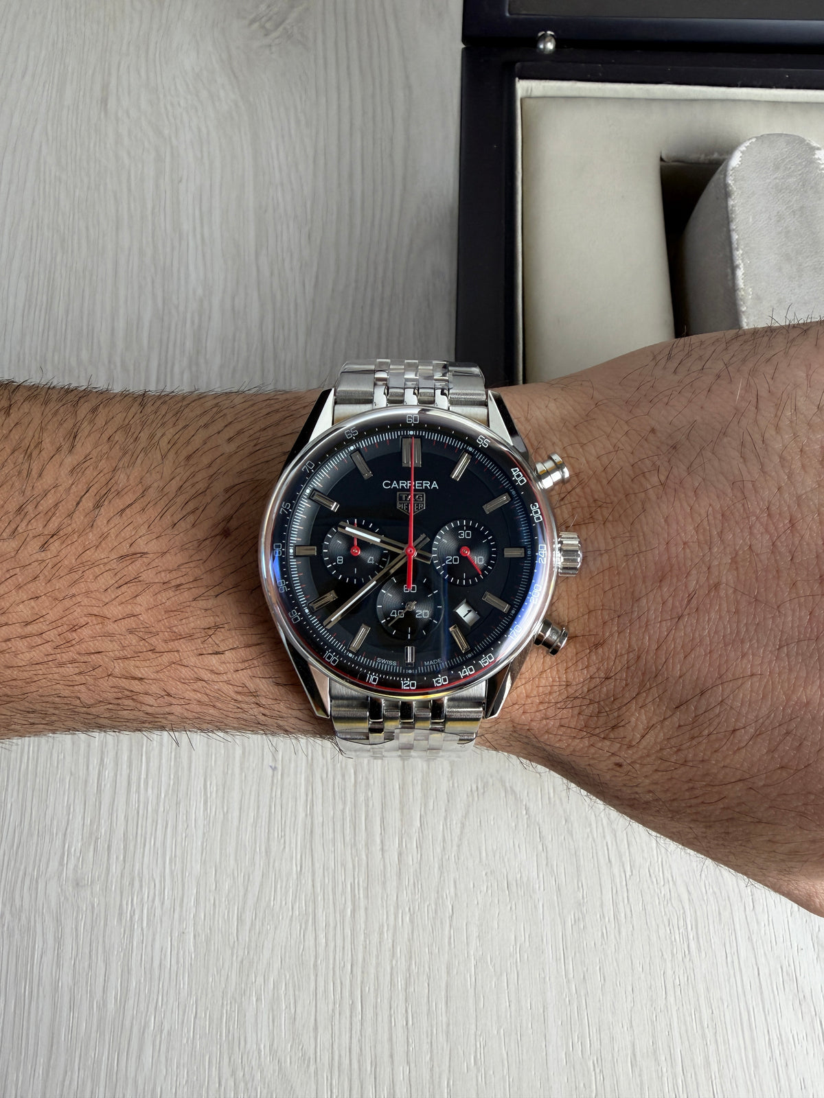 TAG HEUER CARRERA PRATA PRETO 41MM