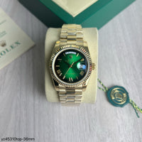 ROLEX DAY-DATE DOURADO VERDE FEMININO 36MM