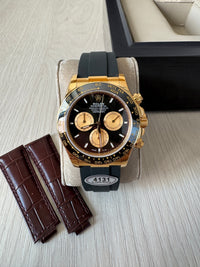 ROLEX DAYTONA DOURADO COURO + BORRACHA 40MM