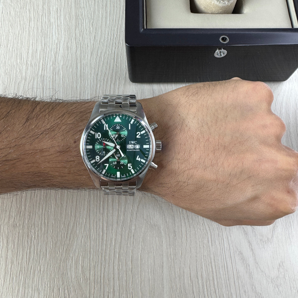 IWC TOP GUN PRATA VERDE AUTOMÁTICO 44MM
