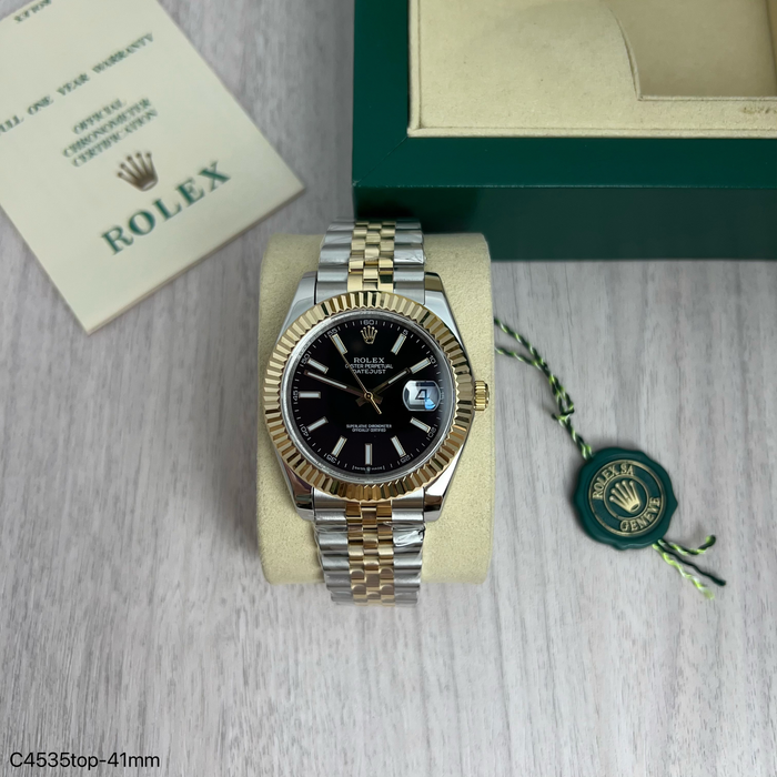 ROLEX DATEJUST  MISTO PRETO JUBILEU 41MM