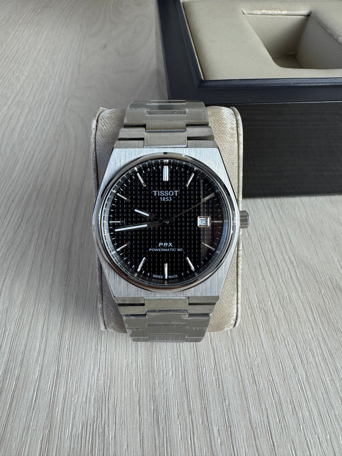 TISSOT PRX PRATA PRETO 40MM
