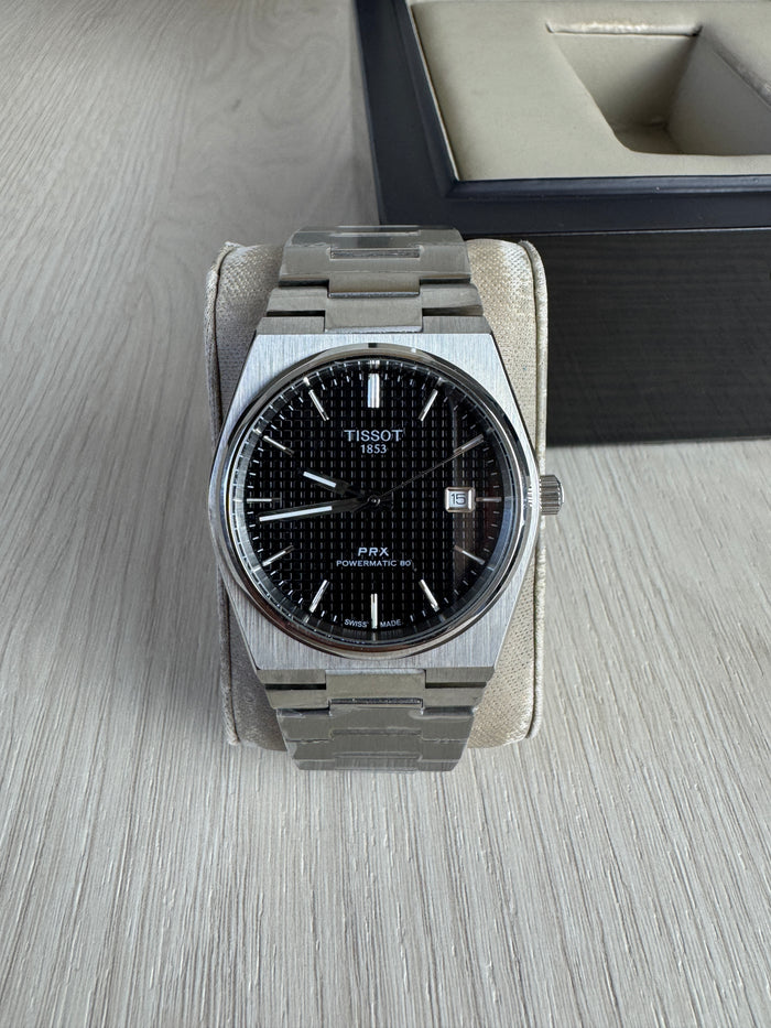 TISSOT PRX PRATA PRETO 40MM
