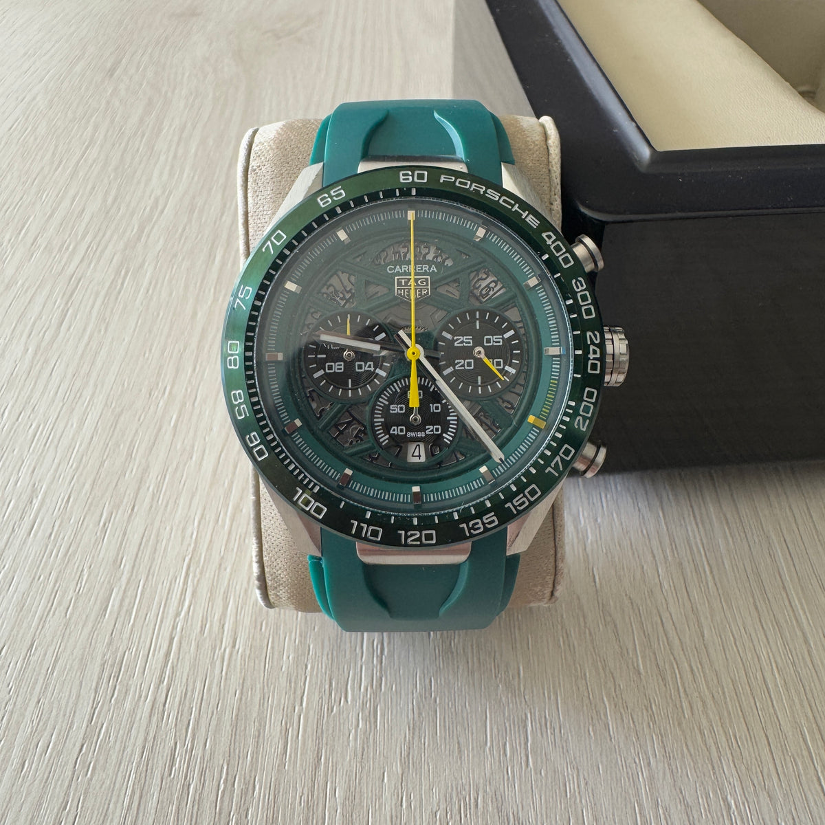 TAG HEUER PORSCHE PRATA VERDE 43MM