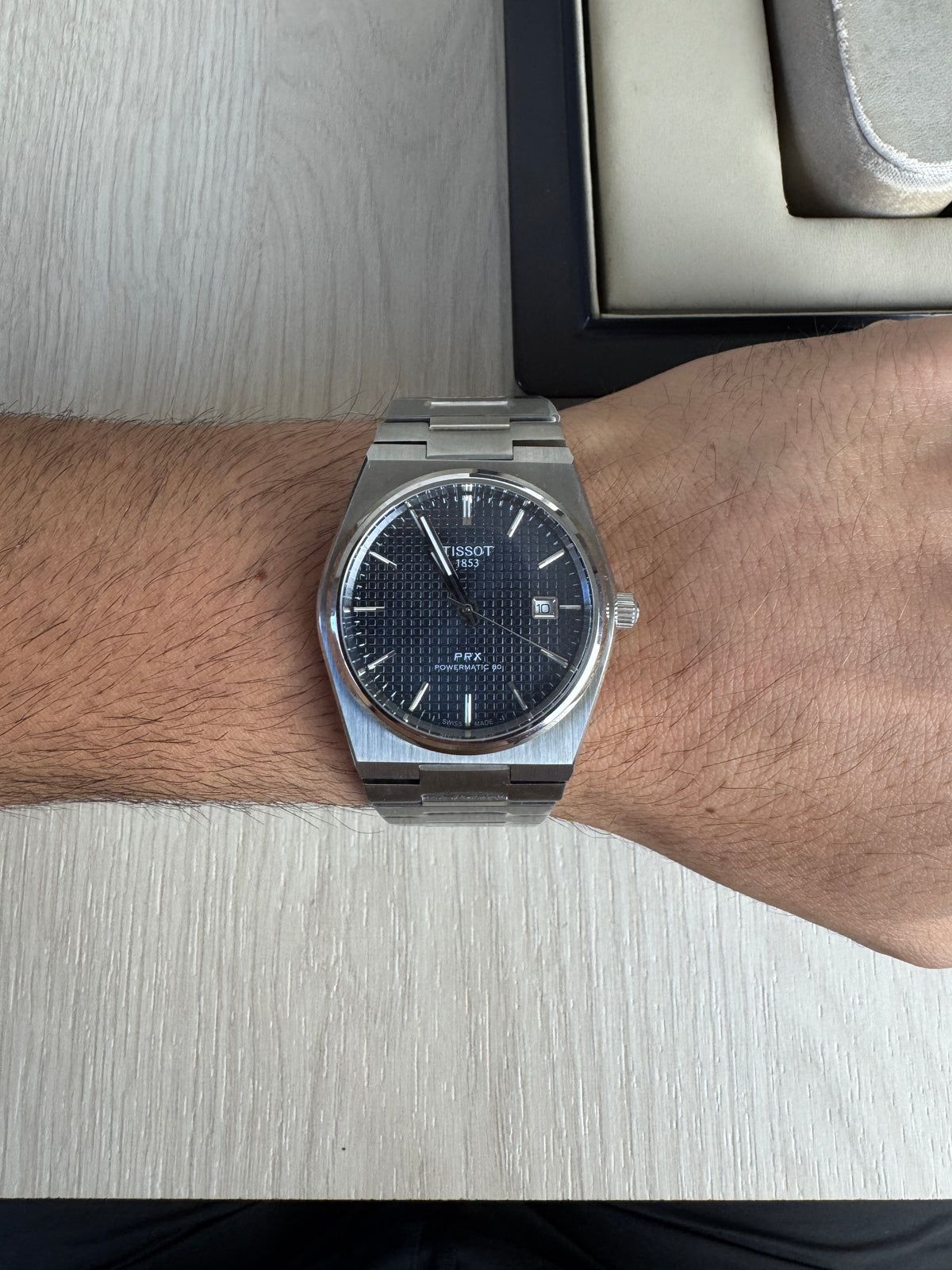 TISSOT PRX PRATA AZUL 40MM